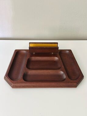 Vintage 50s SWANK Wooden Valet Caddy